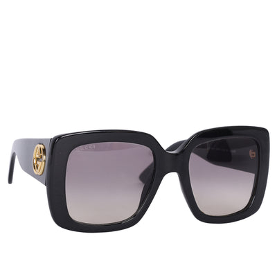 Acetate Square Frame Sunglasses GG3814S Black