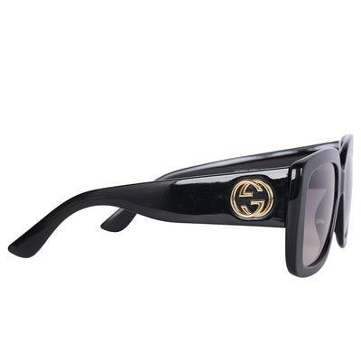 Acetate Square Frame Sunglasses GG3814S Black