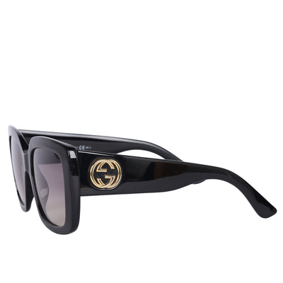 Acetate Square Frame Sunglasses GG3814S Black