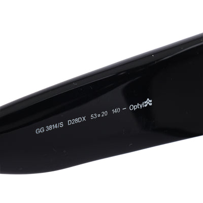 Acetate Square Frame Sunglasses GG3814S Black