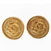 Round Gold Clip Earrings
