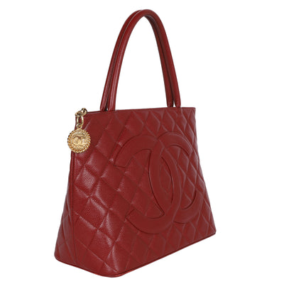 Caviar Quilted Medallion Tote