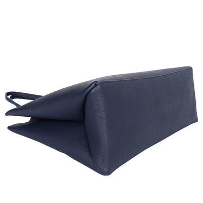 Grained Calfskin Lockme Shopper Blue
