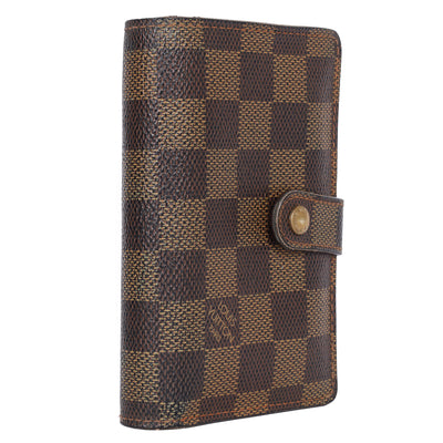 Damier Ebene French Kisslock Purse Wallet