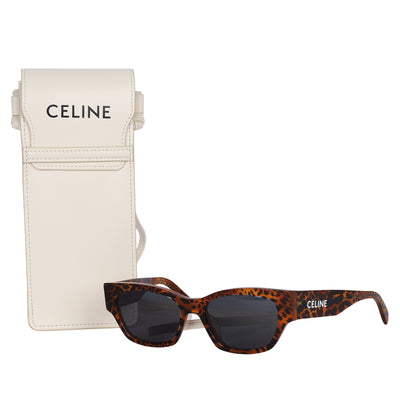 Acetate Square Sunglasses CL40197U Leopard Havana