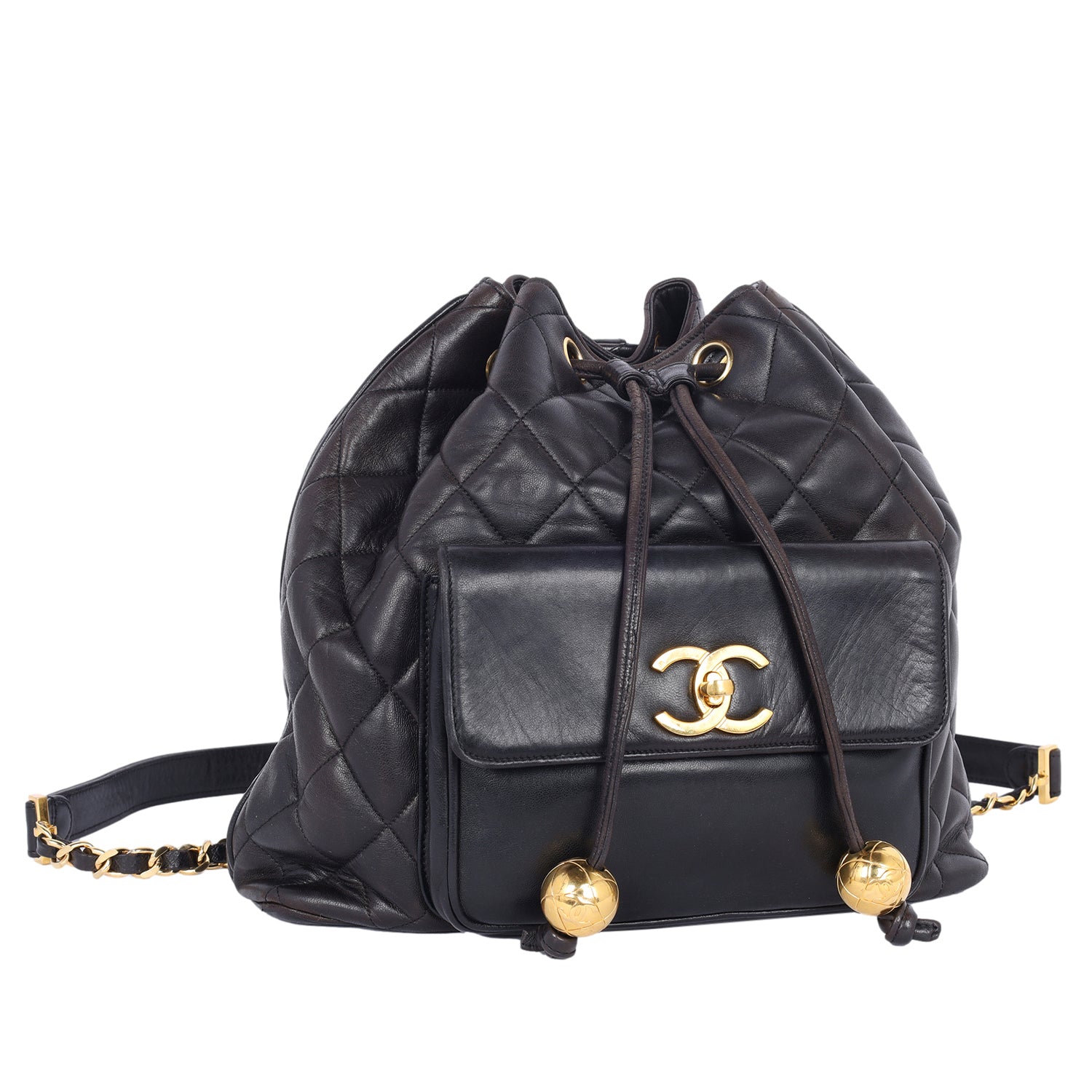 Chanel Quilted Lambskin Drawstring Backpack – The Lady Bag