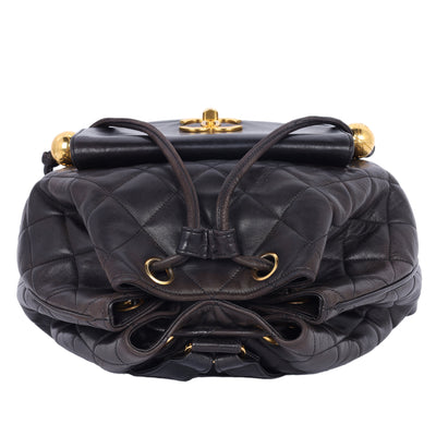 Quilted Lambskin Drawstring Backpack