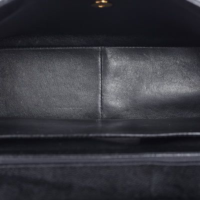 Quilted Jumbo Classic Caviar Leather Flap Bag