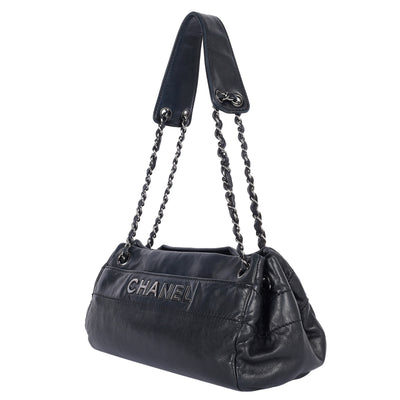 Lambskin Lax Accordion Hobo Black