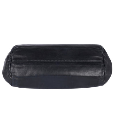 Lambskin Lax Accordion Hobo Black