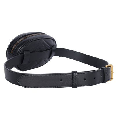 Matelasse GG Marmont Belt Bag 75 30 Black (Authentic Pre Loved)