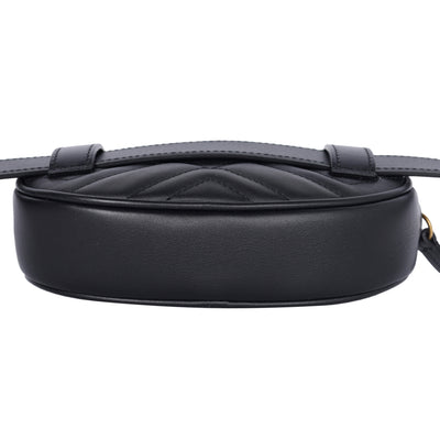 Matelasse GG Marmont Belt Bag 75 30 Black (Authentic Pre Loved)