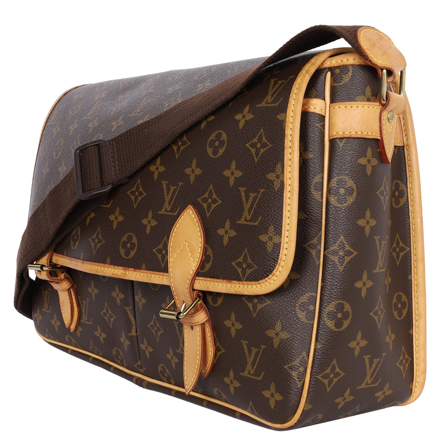 Shop for Louis Vuitton Monogram Canvas Leather Gibeciere GM Messenger Bag -  Shipped from USA