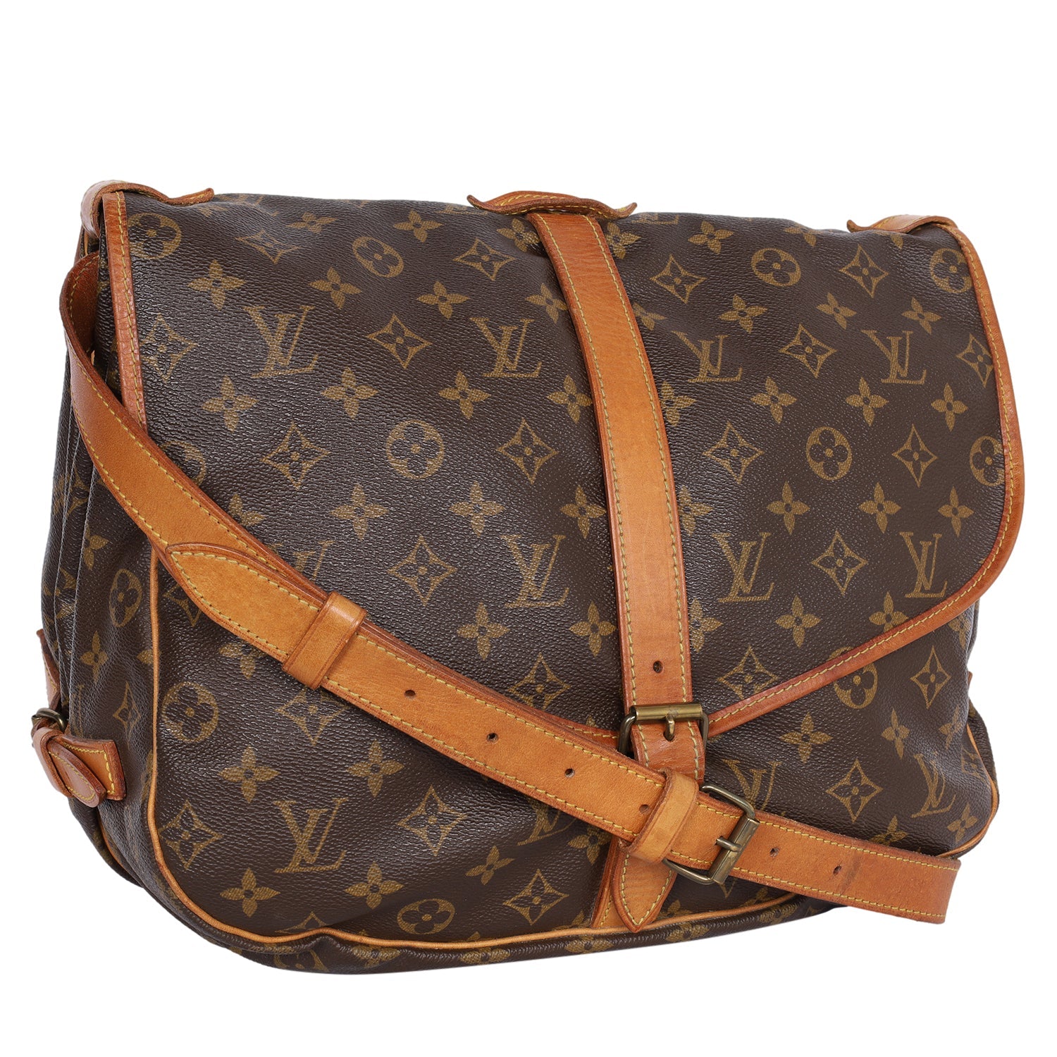 LOUIS VUITTON MINI LIN SAUMUR 30 CROSS BODY W/ DUST BAG