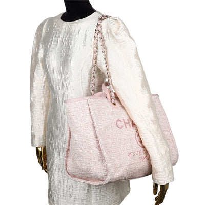 Deauville Tote Raffia with Glitter Large