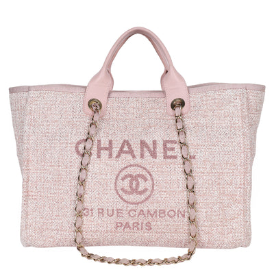 Deauville Tote Raffia with Glitter Large