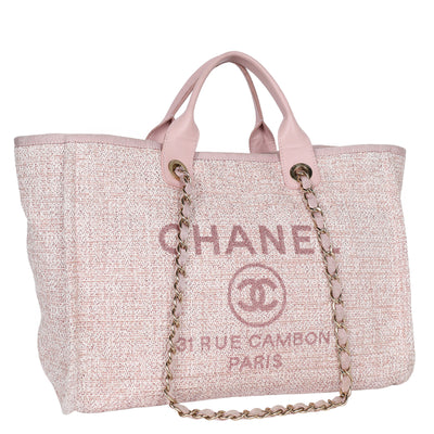 Deauville Tote Raffia with Glitter Large