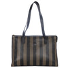 Pequin striped shoulder bag tote (Authentic Pre-Owned)