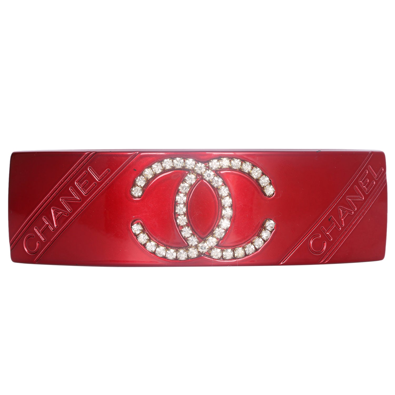 Chanel Rhinestone CC Barrette Hair Accessory (Authentic Pre-Owned