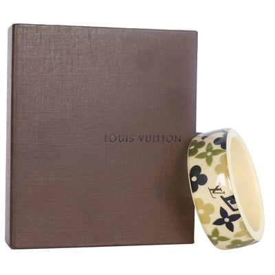 Louis Vuitton Louis Vuitton Brown & Gold Resin Inclusion Bangle