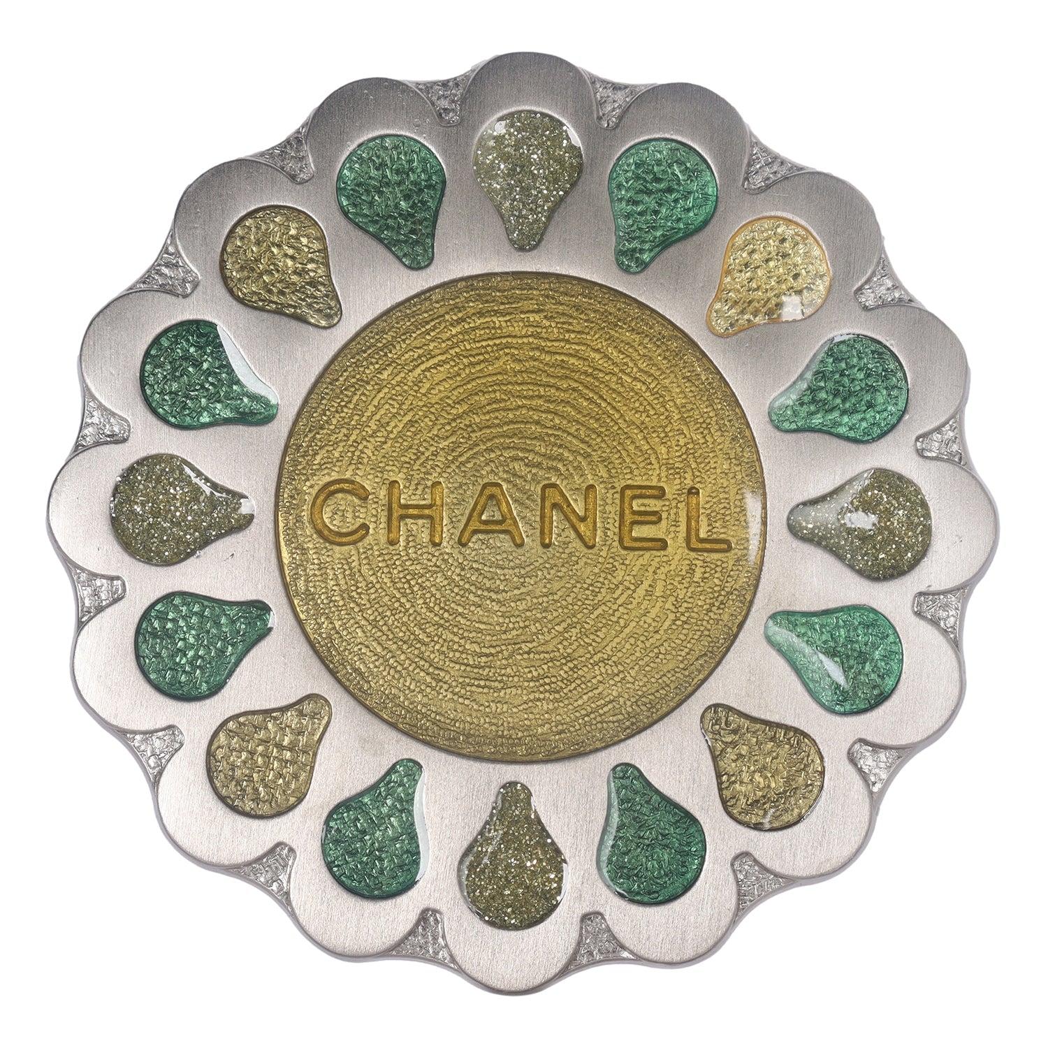 Vintage Brooch CHANEL CC Logo Monogram Classic Brooch Pin 