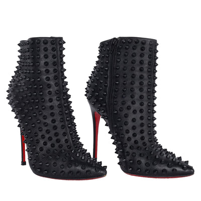 Snakilta 120 Black Patent Spiked Boots 37 6 US