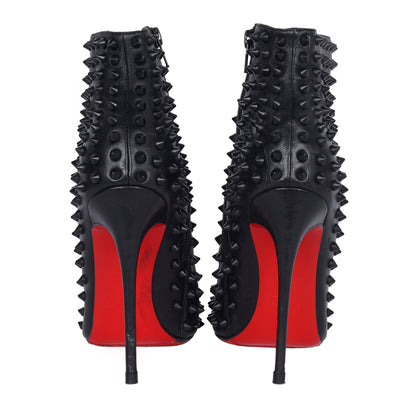 Snakilta 120 Black Patent Spiked Boots 37 6 US
