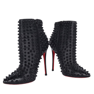 Snakilta 120 Black Patent Spiked Boots 37 6 US