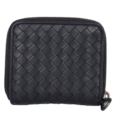 Intrecciato square zip-around wallet