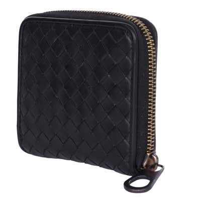 Intrecciato square zip-around wallet