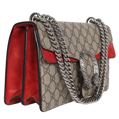 GG Supreme Monogram Dionysus Shoulder Bag Hibiscus Red