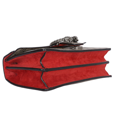 GG Supreme Monogram Dionysus Shoulder Bag Hibiscus Red
