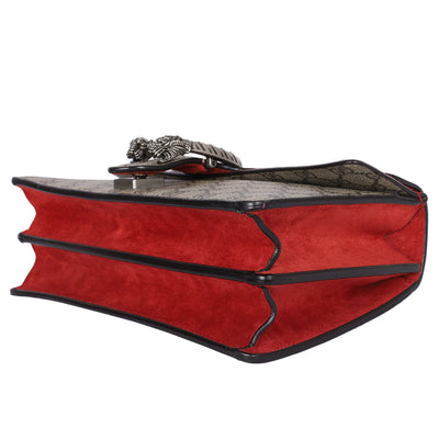 GG Supreme Monogram Dionysus Shoulder Bag Hibiscus Red