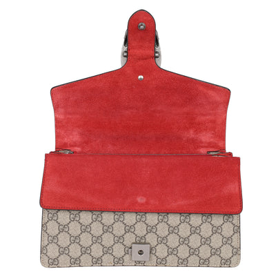 GG Supreme Monogram Dionysus Shoulder Bag Hibiscus Red