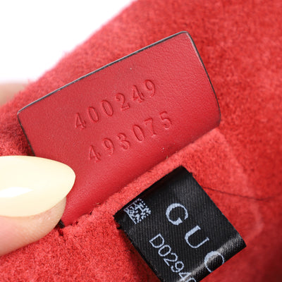 GG Supreme Monogram Dionysus Shoulder Bag Hibiscus Red