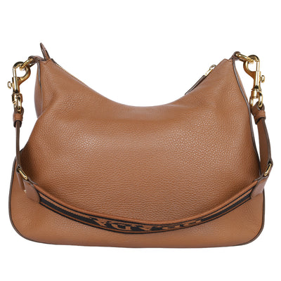 Vitello Daino Soft Zippered Hobo Shoulder Bag
