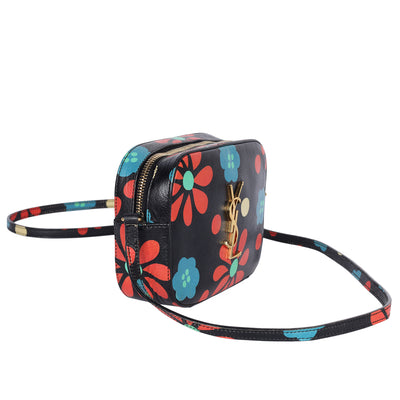 Calfskin Floral Print Small Classic Monogram Camera Bag