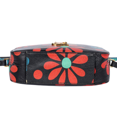 Calfskin Floral Print Small Classic Monogram Camera Bag