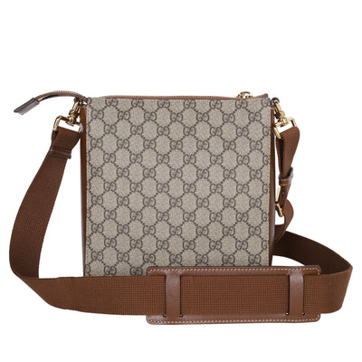 GG Supreme Monogram Interlocking G Flat Messenger Bag