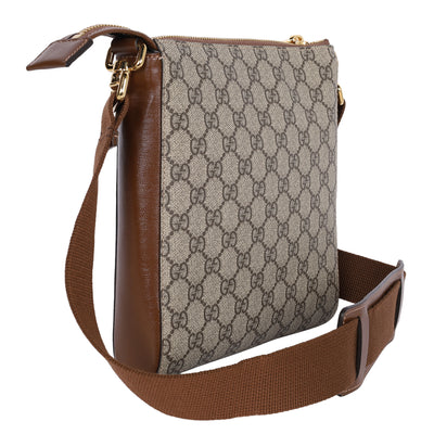 GG Supreme Monogram Interlocking G Flat Messenger Bag