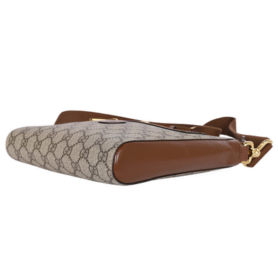 GG Supreme Monogram Interlocking G Flat Messenger Bag