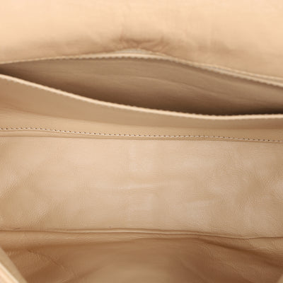 Chanel Contemporary Lambskin Quilted Jumbo Single Flap Bag in Beige