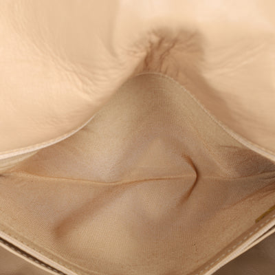 Chanel Contemporary Lambskin Quilted Jumbo Single Flap Bag in Beige