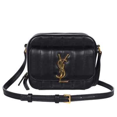Grained De Poudre Matelasse Monogram Vicky Camera Bag