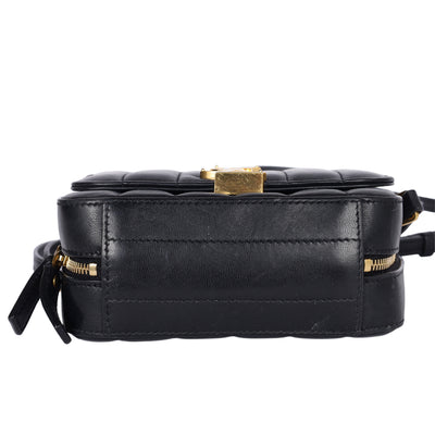 Grained De Poudre Matelasse Monogram Vicky Camera Bag