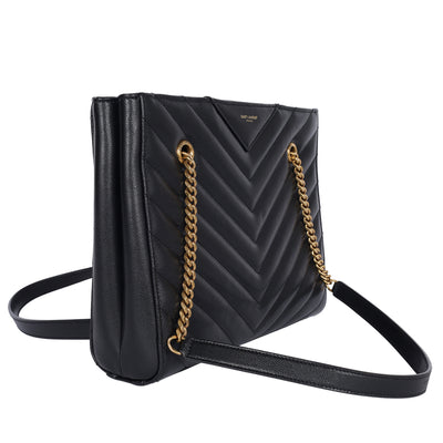 Grain De Poudre Matelasse Chevron Medium Tribeca Shopping Bag