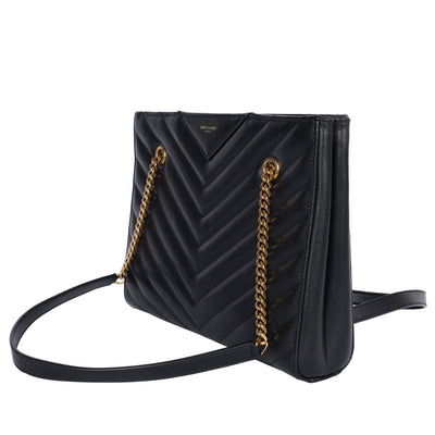 Grain De Poudre Matelasse Chevron Medium Tribeca Shopping Bag