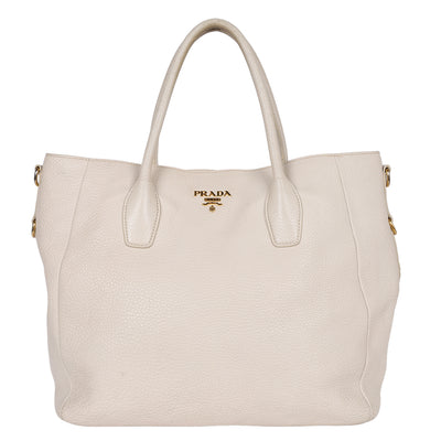 Vitello Daino Leather Shopping Tote Bag