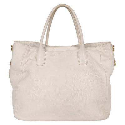 Vitello Daino Leather Shopping Tote Bag