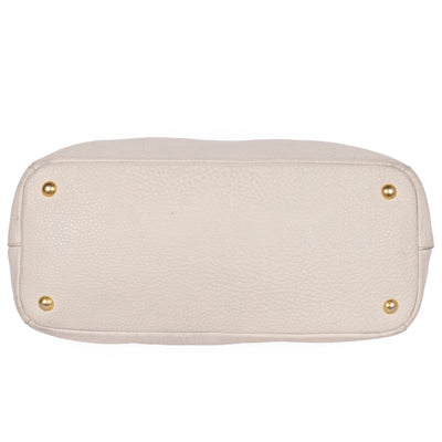Vitello Daino Leather Shopping Tote Bag